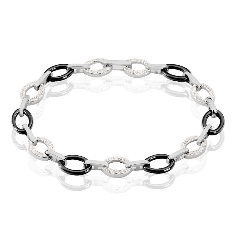 Bracelet Nowell Argent Blanc Oxyde De Zirconium Et Céramique - Spannringe Damen | OROVIVO