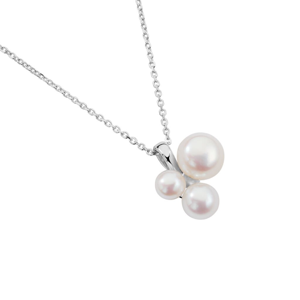 TREYA Damen Collier Silber 925 Zuchtperle Wei&szlig;er Perlmutt