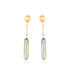 CAROLY Damen Ohrringe Lang Gold 375 (9 Karat) Aventurin Gr&uuml;n 0,1 ct