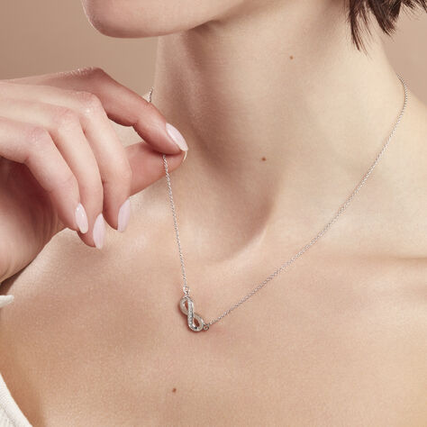 Damen Halskette Silber 925 Zirkonia Infinity - Halsketten Damen | OROVIVO