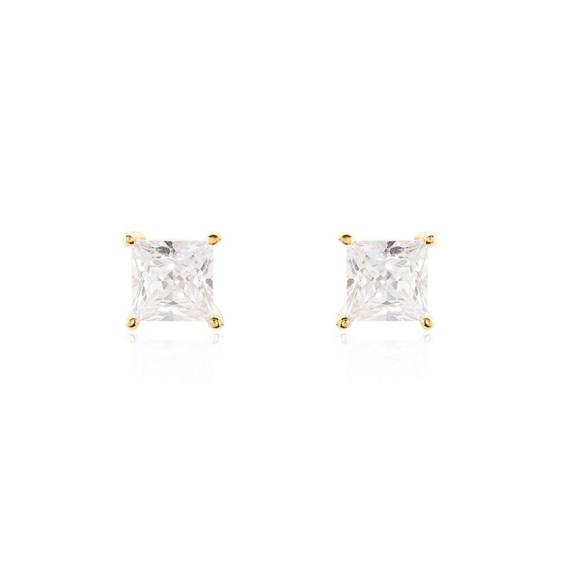 Boucles D'oreilles Puces Sofiane Plaqué Or Doré Oxyde De Zirconium - Spannringe Herren | OROVIVO