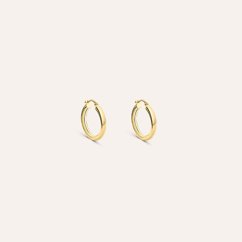 Orecchini A Cerchio Gold Essence Oro Giallo - Spannringe Damen | OROVIVO