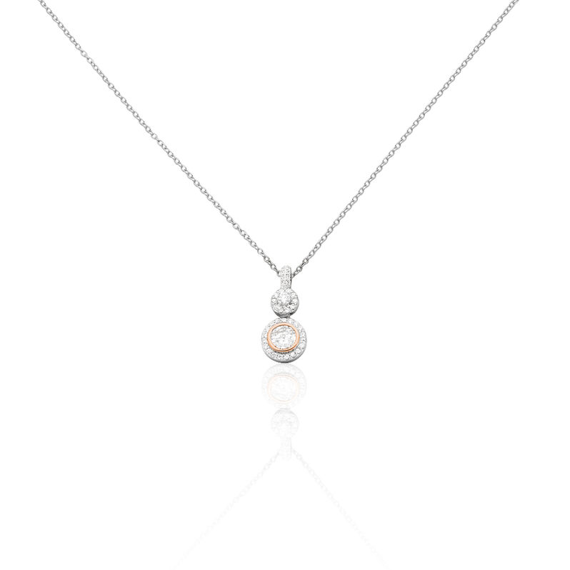 PLAMENA Damen Collier Silber 925 Zirkonia Weiß - Halsketten Damen | OROVIVO