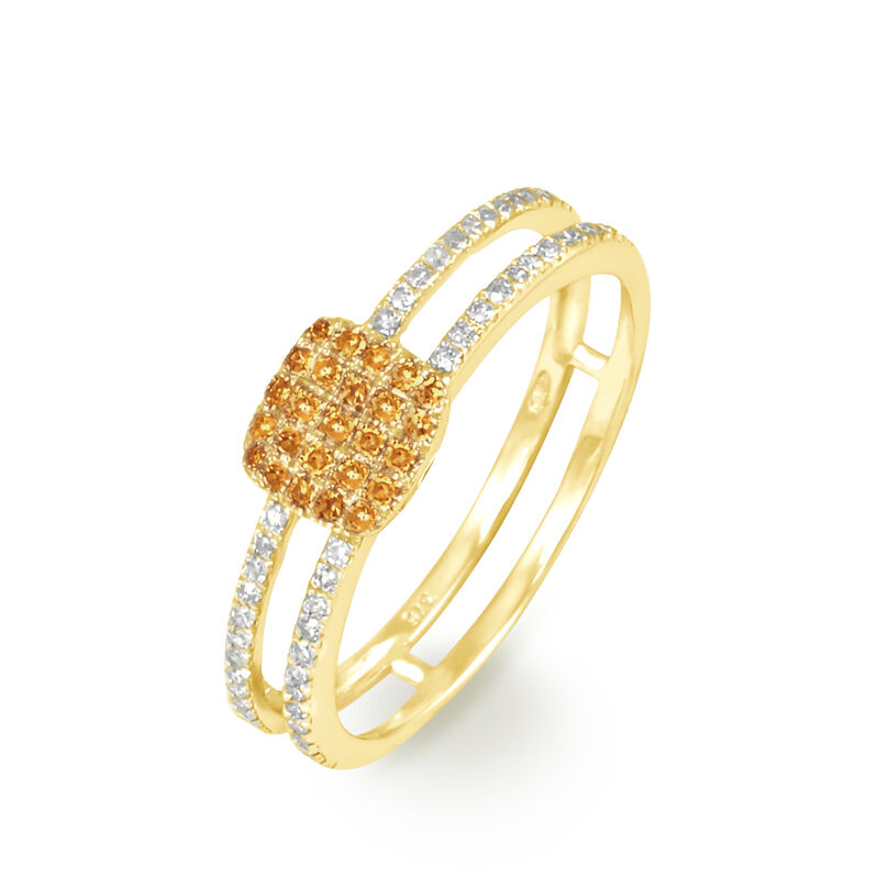 Bague Aude Or Jaune Saphir Et Diamant - Spannringe Damen | OROVIVO