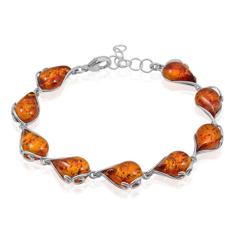 Bracelet Claudine Argent Et Ambre - Spannringe Damen | OROVIVO