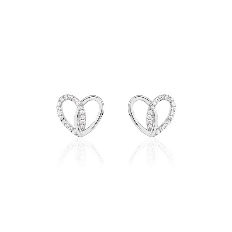Boucles D'oreilles Pendantes Zoe Argent Blanc Oxyde De Zirconium - Spannringe Damen | OROVIVO