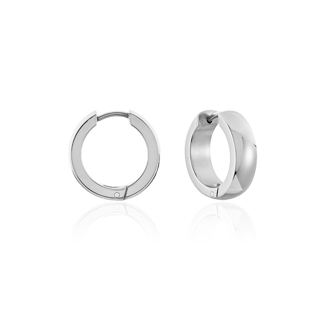 LYRIC Unisex Creolen Titan B 5 mm, Creolen ohne Stein