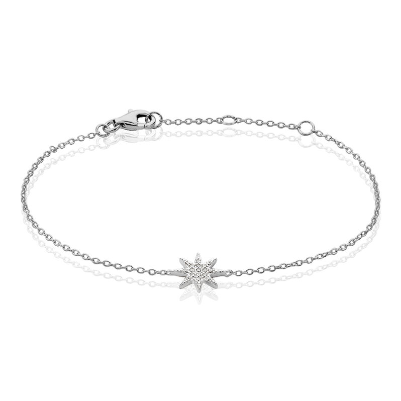 Bracelet Argent Rhodie Sarida Etoile - Spannringe Damen | OROVIVO