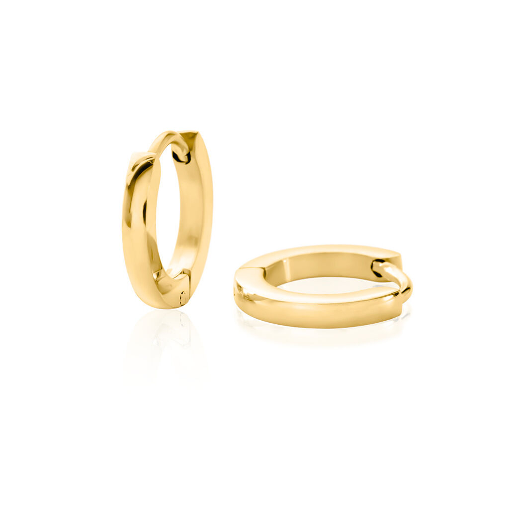 ALLISON Damen Creolen Edelstahl vergoldet, Creolen ohne Stein