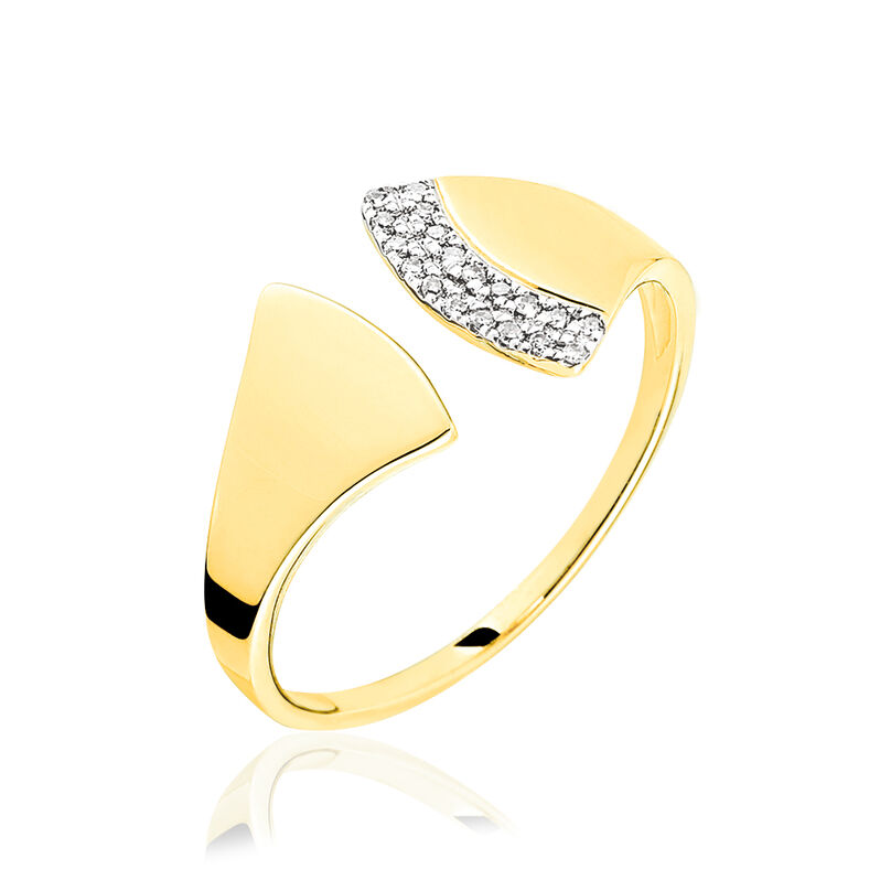 Bague Or Jaune Diamant - Spannringe Damen | OROVIVO