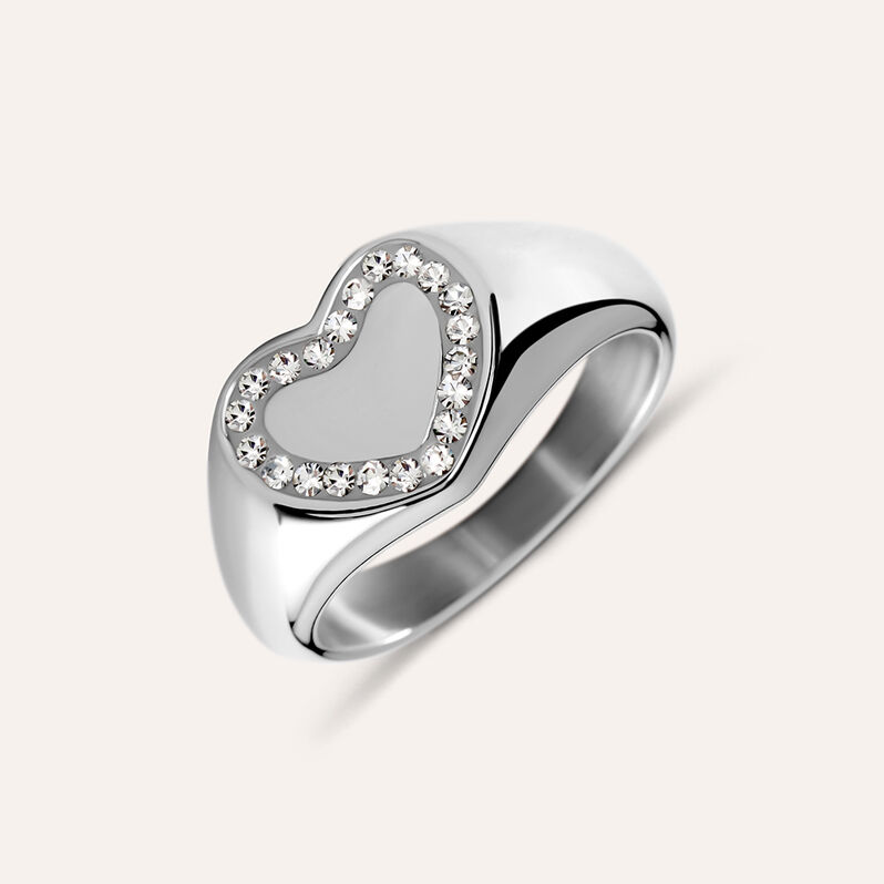 Anello Chevalier Sunrise Acciaio Cristallo - Spannringe Damen | OROVIVO