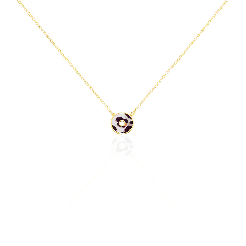 Collier Argent Dore Leos Ronde Nacre Leopard - Spannringe Damen | OROVIVO