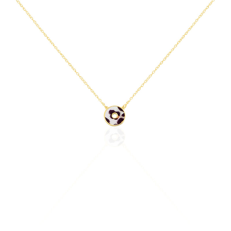 Collier Argent Dore Leos Ronde Nacre Leopard - Spannringe Damen | OROVIVO