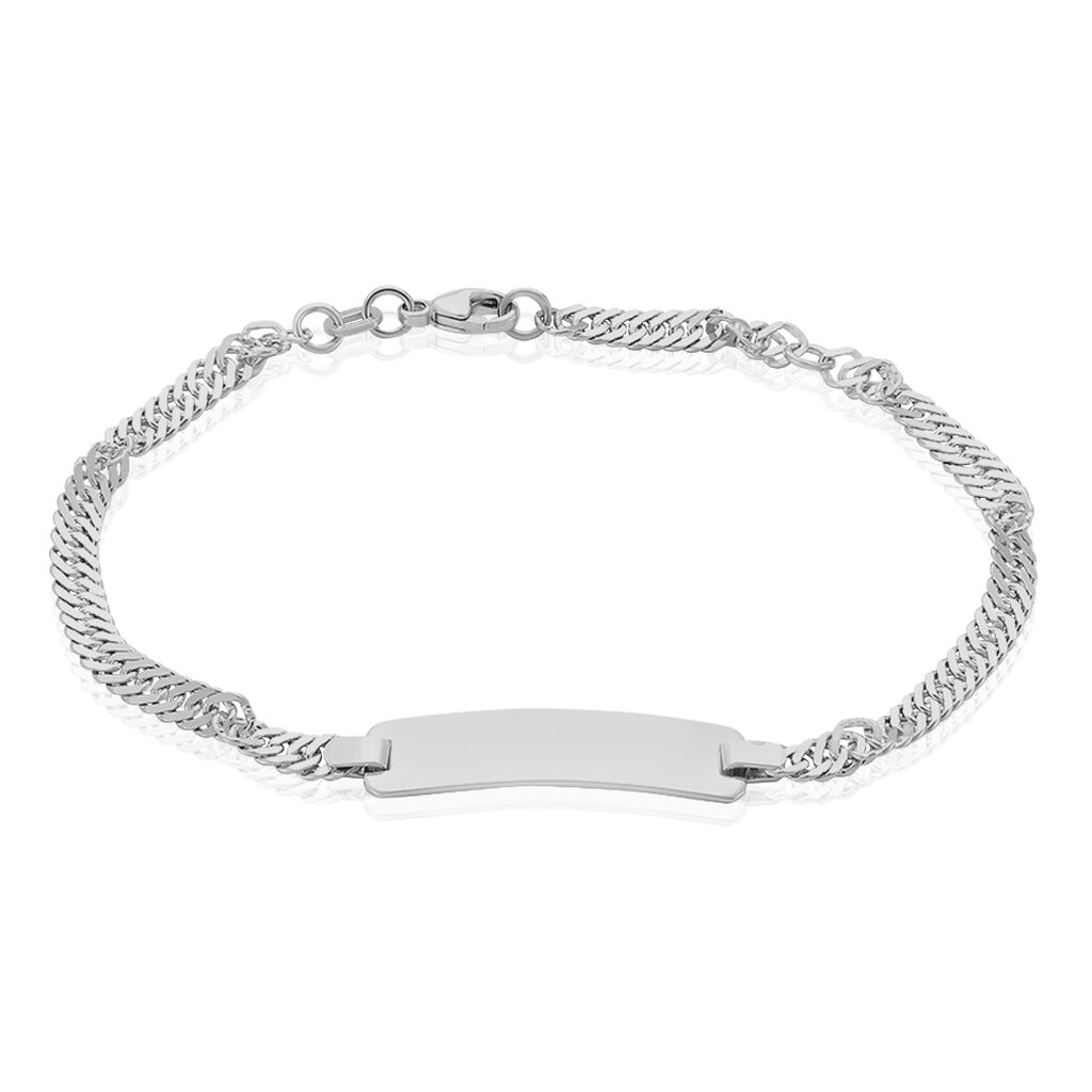 SINGAPUR S ID Unisex ID Armband Silber 925 Rechteckig B 3,4 mm