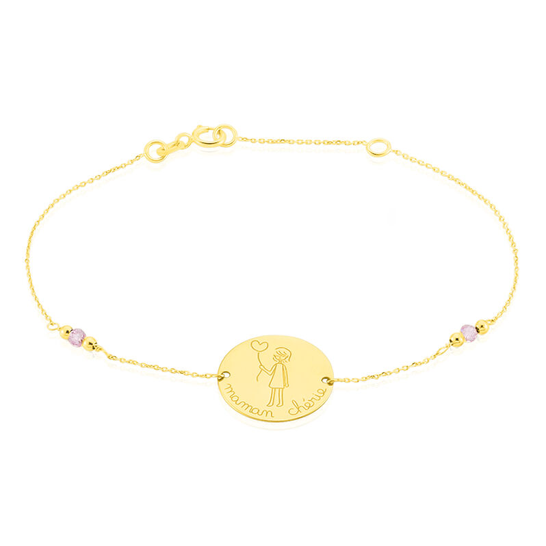 Bracelet Or Jaune Oxyde De Zirconium - Spannringe Damen | OROVIVO