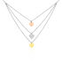 CARO 1 Damen Collier Silber Tricolor 925 Herz