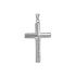 Damen Anhänger Silber Silber 925 Zirkonia Weiß Religiöses Kreuz B 21,7 mm
