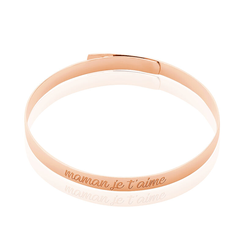 Bracelet Jonc Argent Rose Nadine - Spannringe Damen | OROVIVO
