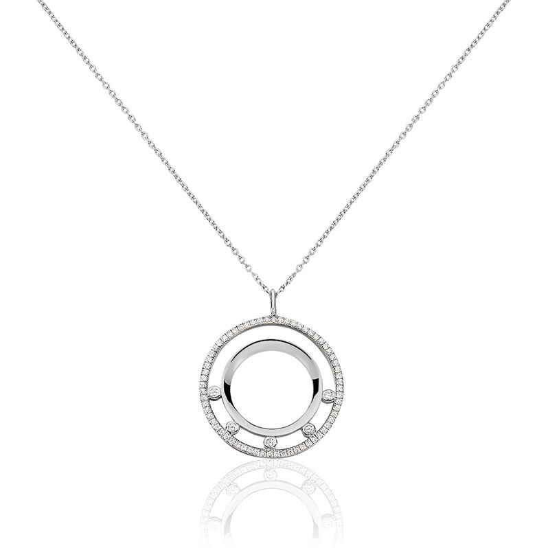 Damen Collier Silber 925 Zirkonia Kreis Polina - Halsketten Damen | OROVIVO