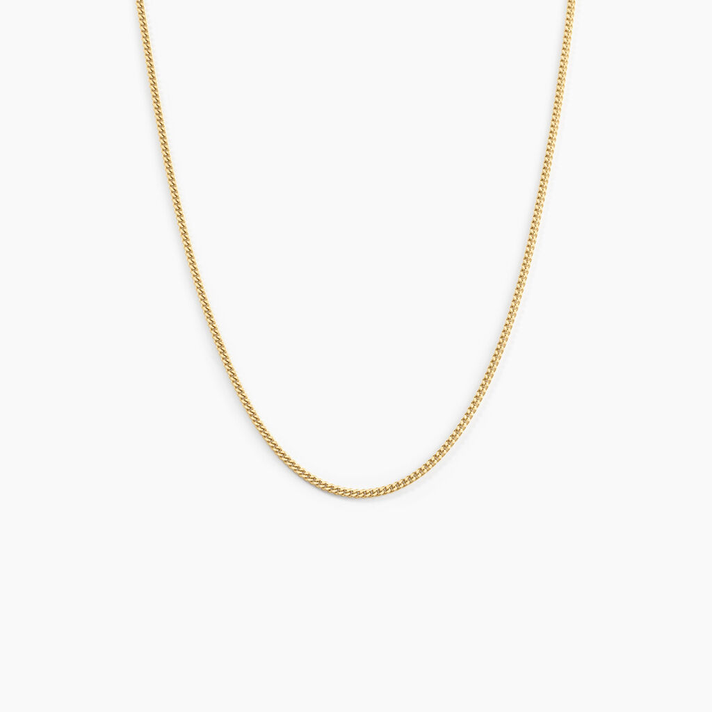 Chaîne Ixia Maille Gourmette Diamantee Or Jaune - Spannringe Familie | OROVIVO