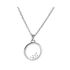GOLANA Damen Collier Silber 925 Diamant Weiß 0,02 ct Kreis