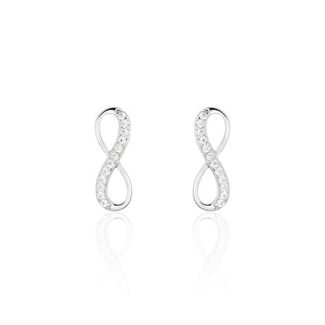 Damen Ohrstecker Silber 925 Zirkonia Infinity - Ohrstecker Damen | OROVIVO