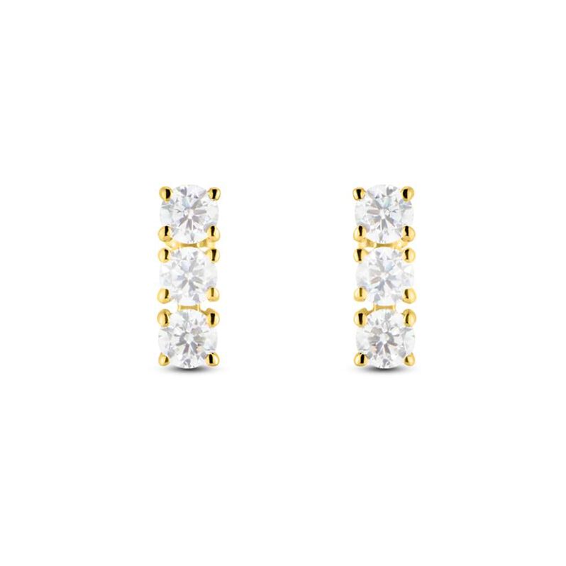 Orecchini Pendenti Trilogy Claire Oro Giallo Cubic Zirconia - Spannringe Damen | OROVIVO