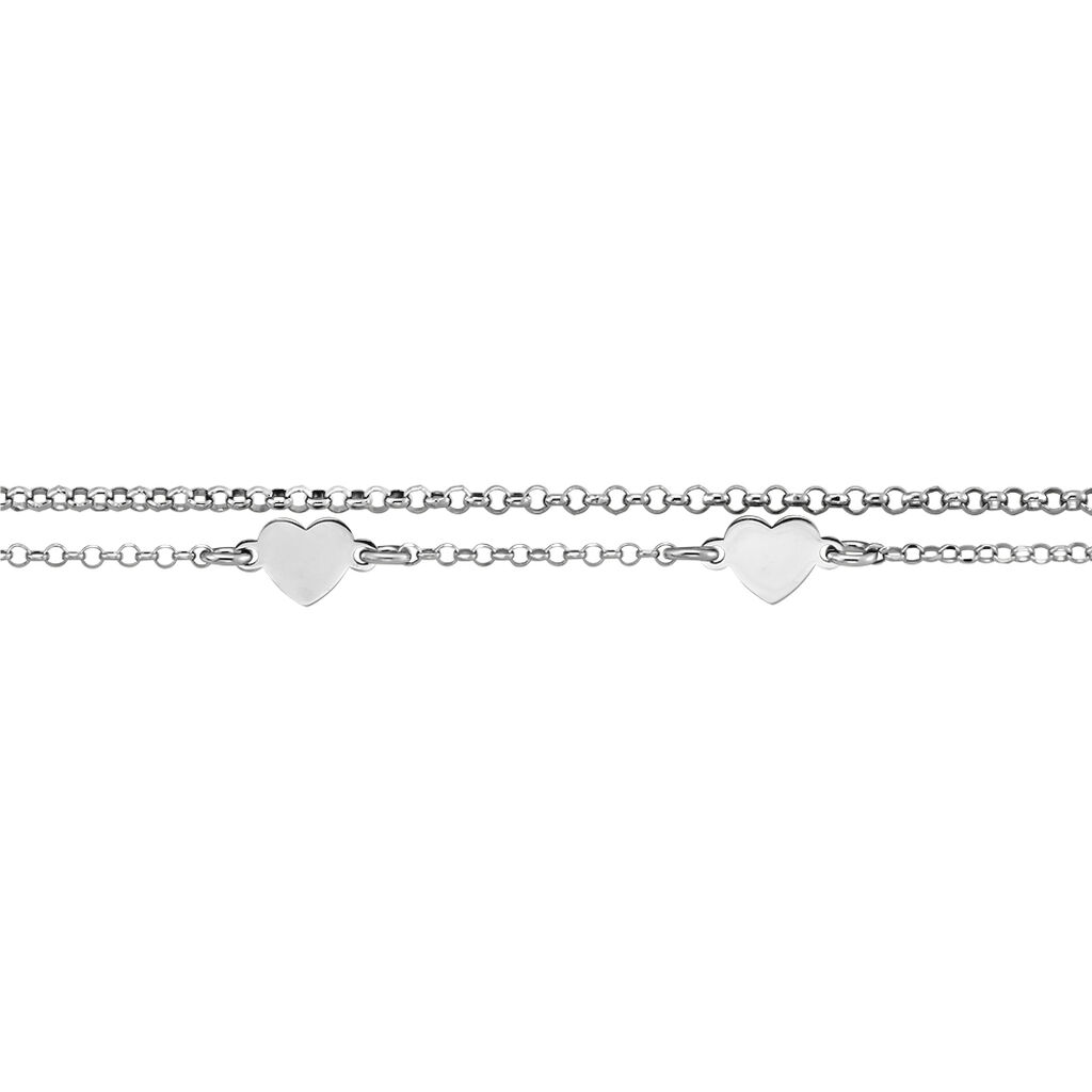 Damen Doppel Armband Silber 925 Herz - Armbänder Damen | OROVIVO