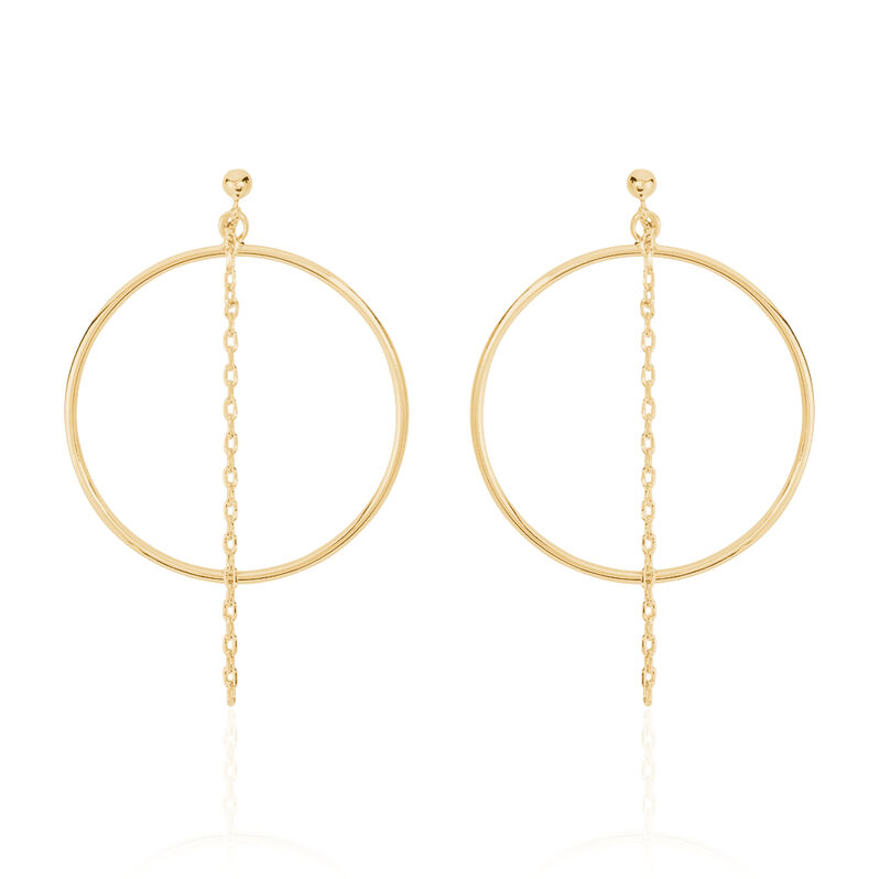 Boucles D'oreilles Plaque Or Pendantes - Spannringe Damen | OROVIVO