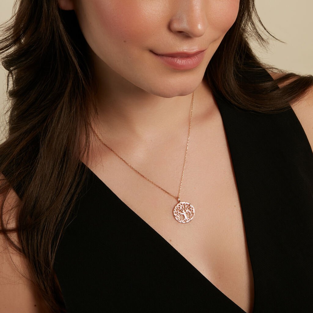 LEIA Damen Collier Vergoldet Lebensbaum