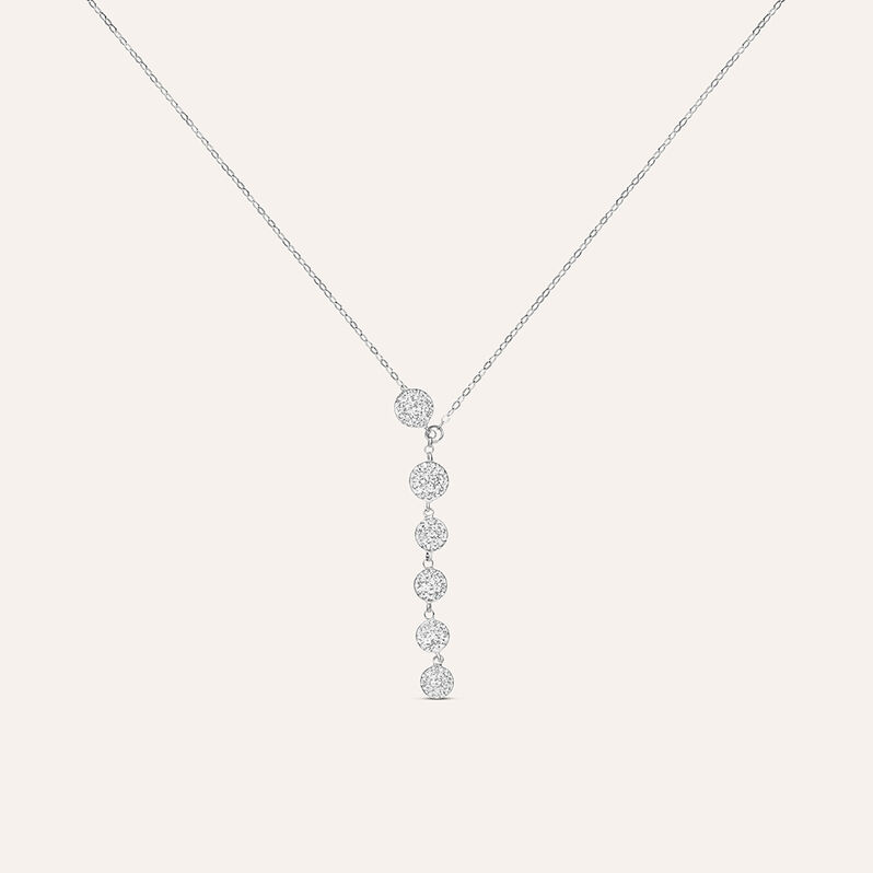 Collana Christelle Oro Bianco Cristallo - Spannringe Damen | OROVIVO