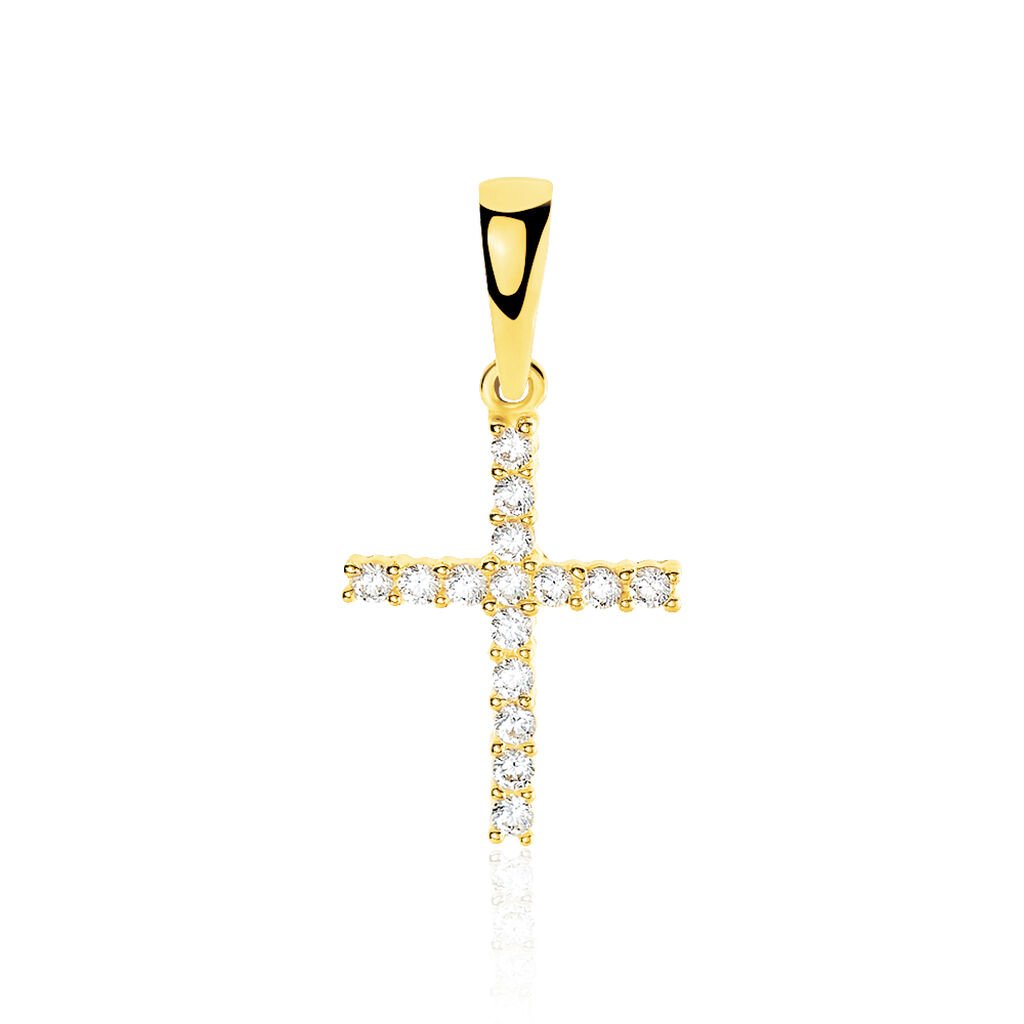 Thumbnail - Kreuz Anhänger Gold 375 Zirkonia Canice, Anhänger mit Stein