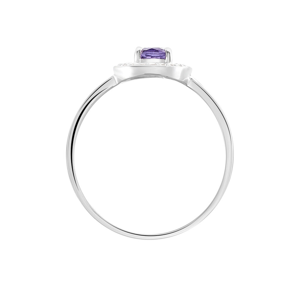 Bague Or Weiss Priscillya Amethyste - Spannringe Damen | OROVIVO