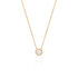 TIRA Damen Collier Gold 375 (9 Karat) Zirkonia Wei&szlig; 0,08 ct