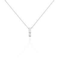 Damen Collier Weißgold 375 Diamant 0,04ct Barren Granada