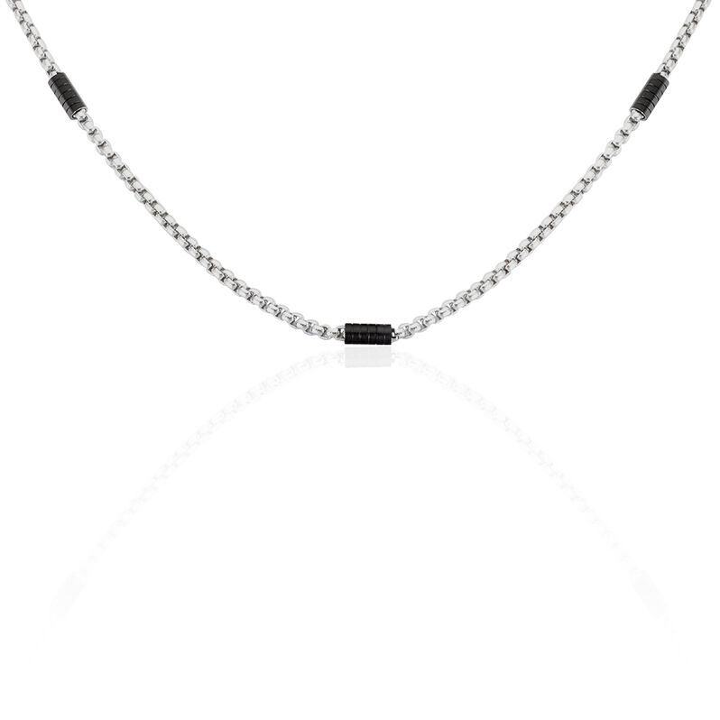 Herren Halskette Edelstahl Schwarz  - Halsketten Herren | OROVIVO