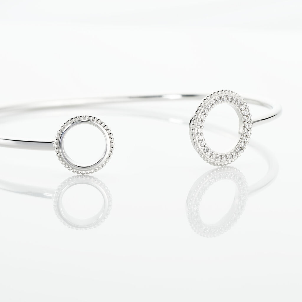 Bracelet Jonc Argent Nathalia Oxyde - Spannringe Damen | OROVIVO