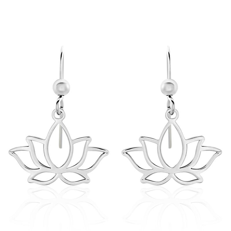 Damen Ohrhänger Silber 925 Lotus Blüte Gloria - Ohrhänger Damen | OROVIVO