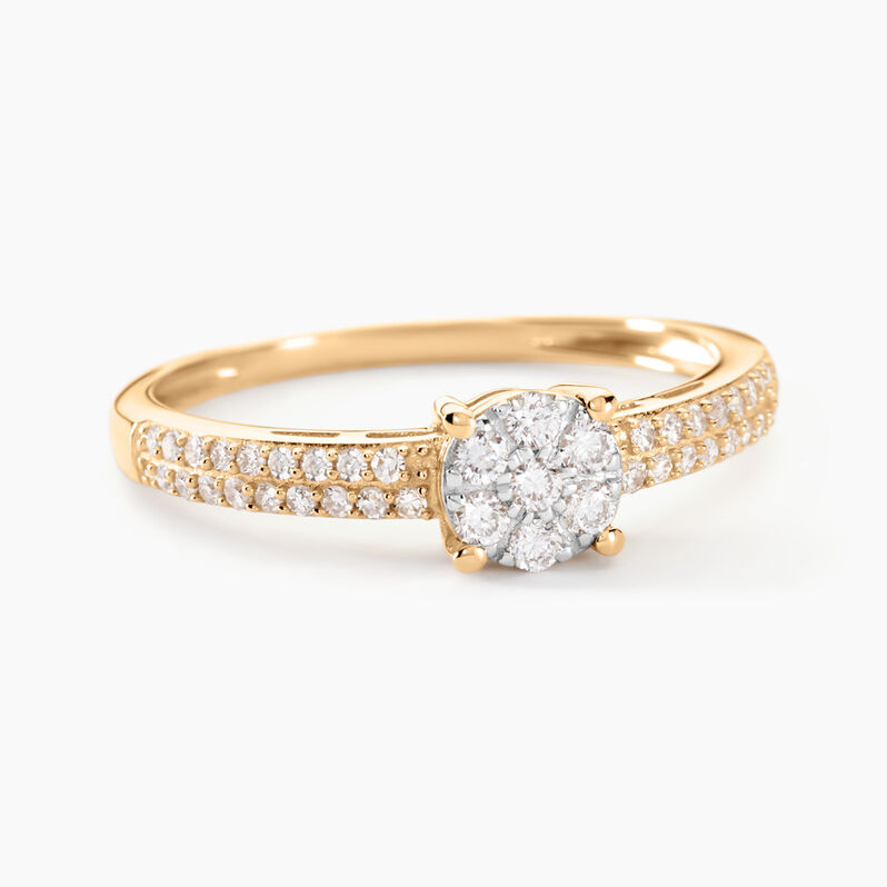 Bague Or Jaune Julia Diamants - Spannringe Damen | OROVIVO