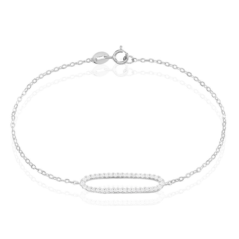 Bracelet Laïde Argent Blanc Oxyde De Zirconium - Spannringe Damen | OROVIVO