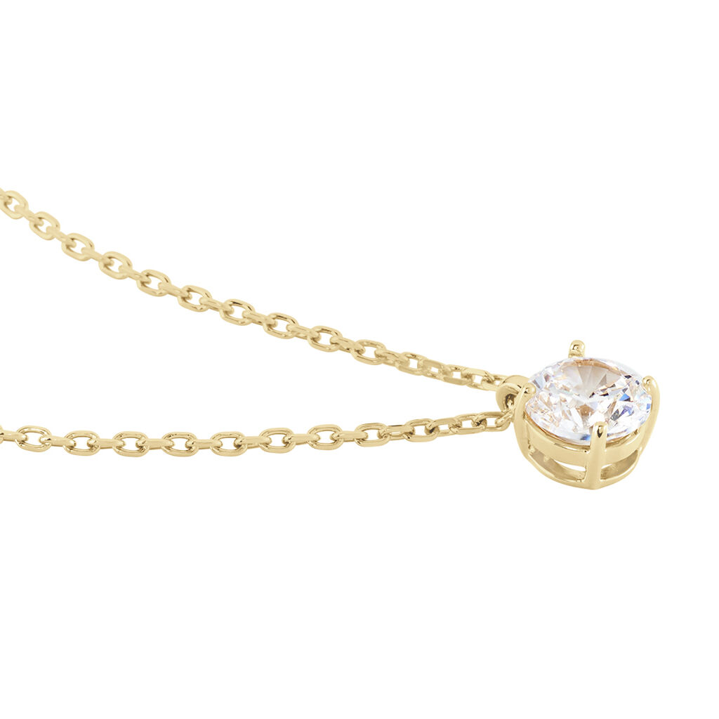 Damen Collier Vergoldet Zirkonia Nadejda 3 1,30mm - Halsketten Damen | OROVIVO