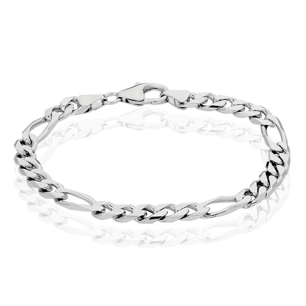 🦚 Damenarmband Figarokette Silber 925 , Armkette ohne Stein