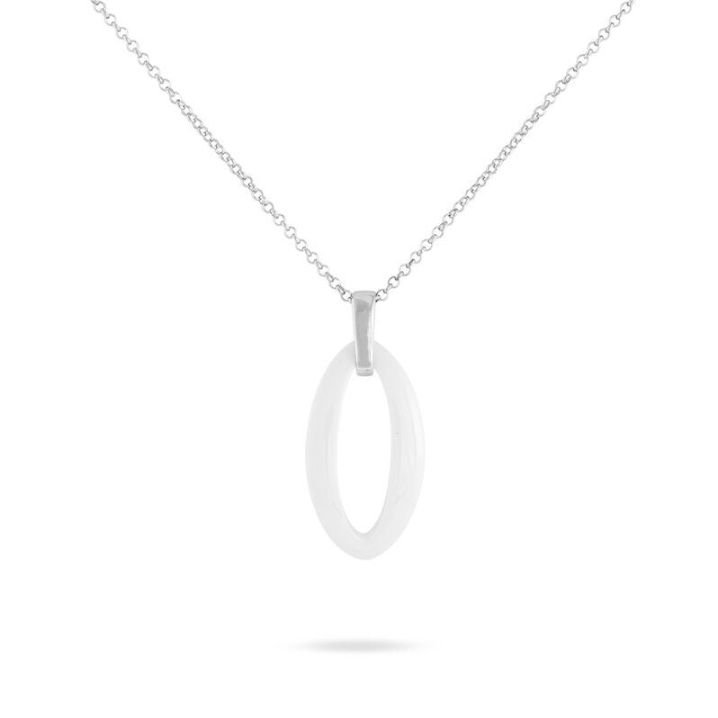 Collier Asa Argent Blanc Céramique - Spannringe Damen | OROVIVO