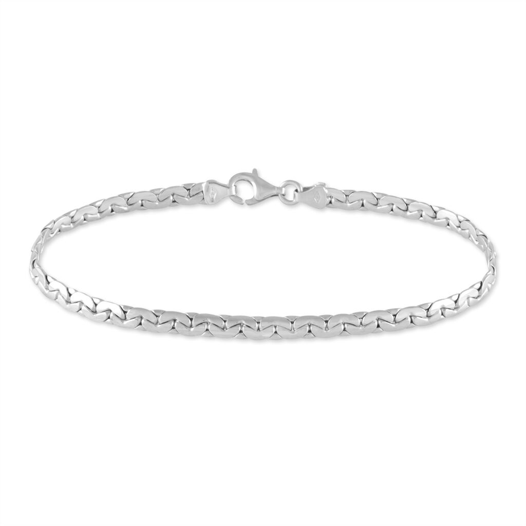 Bracelet Ivy Maille Haricot Or Blanc - Spannringe Damen | OROVIVO