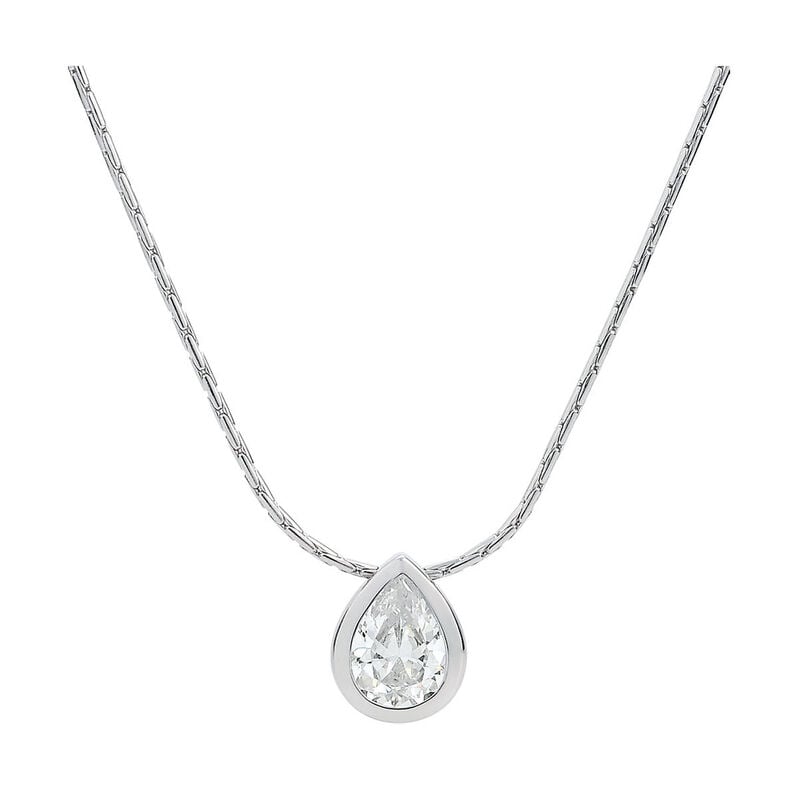 DELIANA Damen Collier Silber 925 Zirkonia Wei&szlig; 1,8 ct Tropfen - Halsketten Damen | OROVIVO