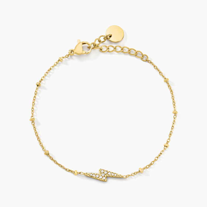 Bracelet Cy Acier Doré Cristal - Spannringe Damen | OROVIVO