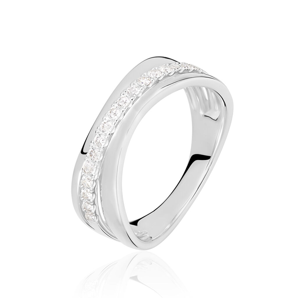 Damen Ring Weißgold 750 Diamant 0,18ct  - Ringe mit Stein Damen | OROVIVO