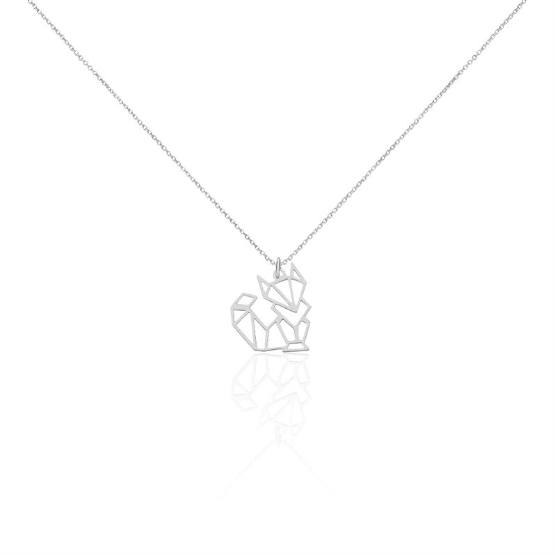 Collier Argent Rhodie Renard Origami - Spannringe Damen | OROVIVO