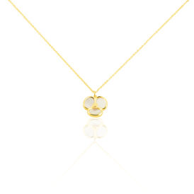 Damen Halskette Gold 375 Perlmutt Blume - Ketten mit Anhänger Damen | OROVIVO