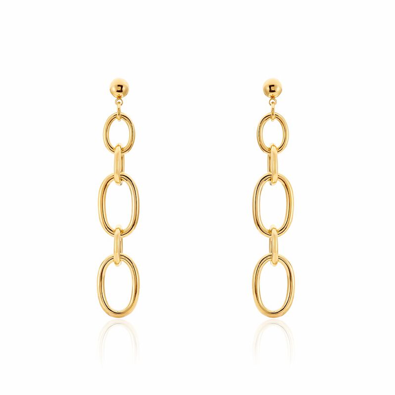 Boucles D'oreilles Pendantes Lina Acier Doré - Spannringe Damen | OROVIVO